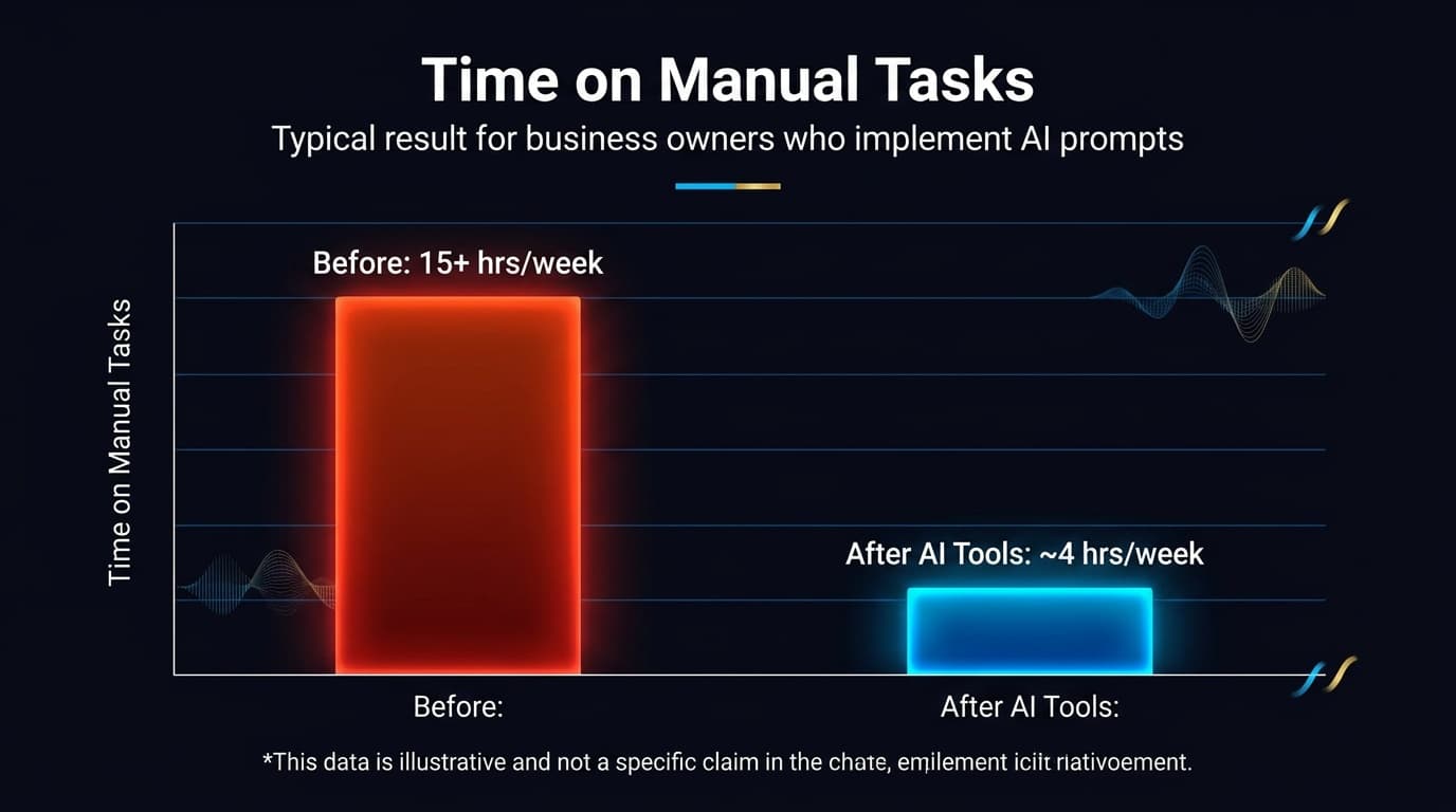 Results chart — time saved with AI automation